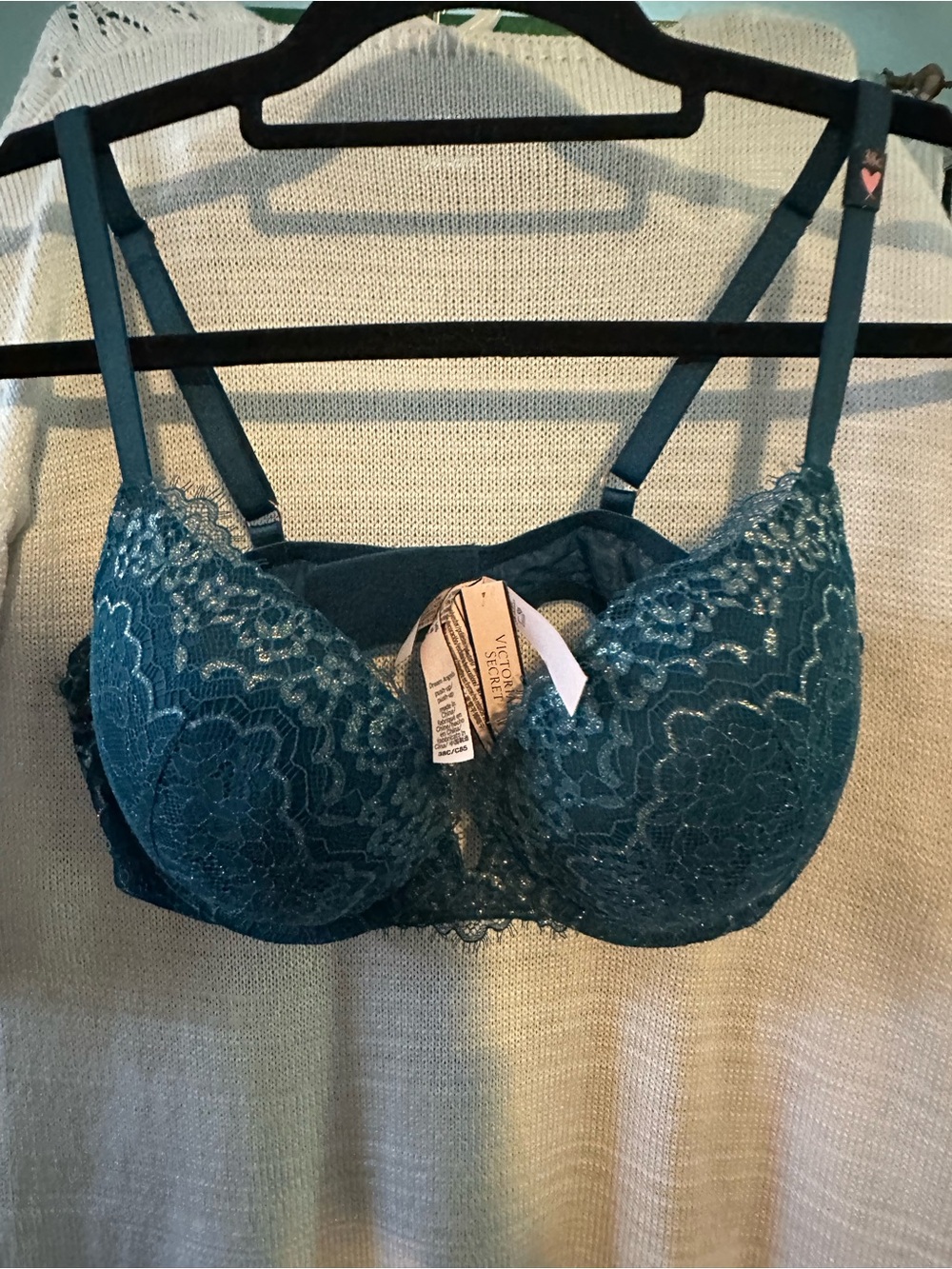 Victoria's Secret Deep Teal Lace Underwire Bra